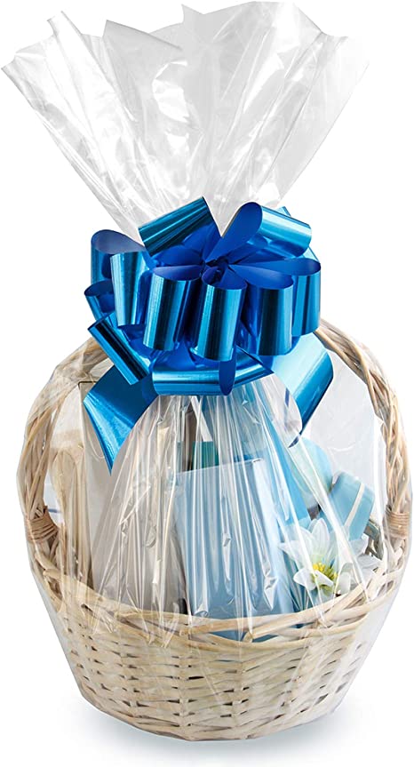 Cellophane Bags,16x24 Inch 20 PCS Cellophane/Cello Wrap for Gift Baskets, Clear Basket Bags