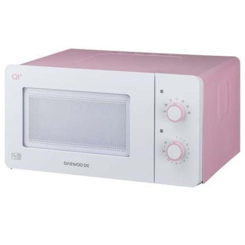 Daewoo QT3 Compact Microwave Oven, 14 L, 600 W - White/Pink