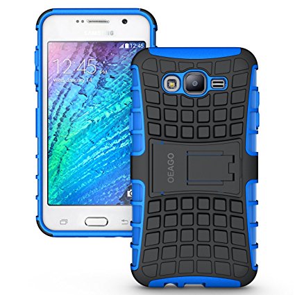 Samsung Galaxy J7 Case Cover - Tough Rugged Dual Layer Protective Case with Kickstand for Samsung Galaxy J7 - Blue