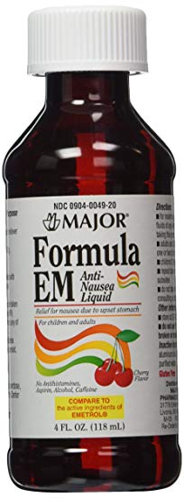 2 Pack of Formula EM 4oz Liquid For Nausea & Upset Stomach Cherry Flavored *Compare to Emetrol and Save*