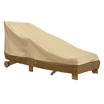 Classic Accessories Veranda Day Chaise Cover, Pebble For Wider Chaises Up To 66 Inches Long, 33.5 Inches Wide, 33 Inches High