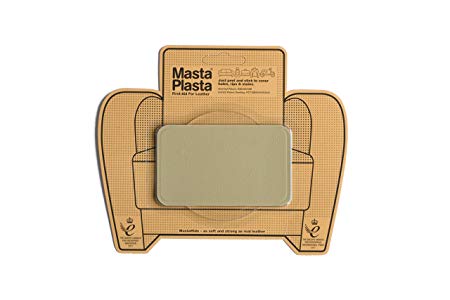MastaPlasta Self-Adhesive Patch for Leather and Vinyl Repair, Medium, Beige - 4 x 2.4 Inch - Multiple Colors Available