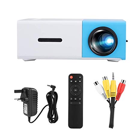 LED Projector, Mini Video 1080P HD Portable LED Projector Home Theater Movie Projector 20-80 Inch Projection 1920 * 1080 Resolution Video Projector