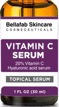 BEST C20 VITAMIN C SERUM for Face with Hyaluronic acid. Top Anti Aging Serum. Fade Dark Spots, Acne Scars, Reduce the Look of Fine Lines and Wrinkles. Crepe Erase. Organic and Cruelty Free. 1 oz.