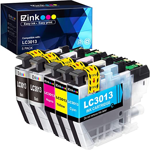 E-Z Ink (TM) Compatible Ink Cartridge Replacement for Brother LC3013 LC3011 LC-3013 Compatible with MFC-J491DW MFC-J497DW MFC-J690DW MFC-J895DW Printer (2 Black, 1 Cyan, 1 Magenta, 1 Yellow) 5 Pack