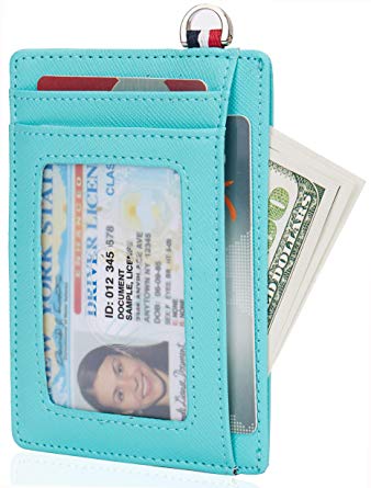 Small RFID Blocking Minimalist Credit Card Holder Pocket Slim Wallets for Men & Women