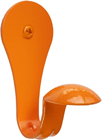 SmartHook ColorZ Garment Friendly Single Coat Hook - 3 Pack (Tangerine Orange)