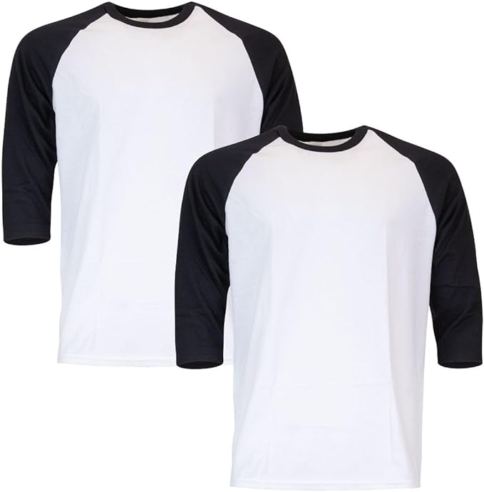 Gildan Mens Heavy Cotton 3/4 Raglan T-Shirt, Style G5700, 2-Pack