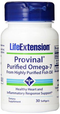 Life Extension Provinal Purified Omega-7 Softgels, 30 Count