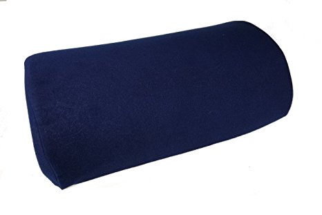Half Moon Double Cover Foam Pillow (Navy Blue)