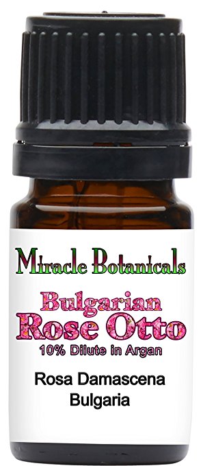 Miracle Botanicals Bulgarian Rose Otto 10% Dilute in Golden Argan Oil - 5ml and 10ml Sizes - Therapeutic Grade - 5ml