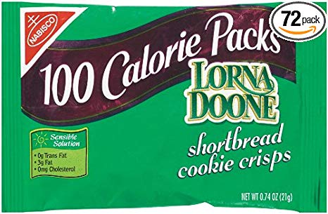 100 Calorie Packs Lorna Doone Shortbread Cookie Crisps, 0.74-Ounce Packs (Pack of 72)