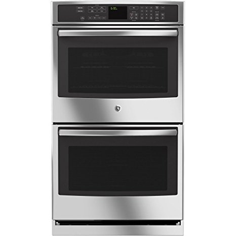 GE PT7550SFSS Profile 30" Double Oven, with Upper Convection, Designer Style Handle, and Self Clean with Steam Clean Option, in Stainless Steel