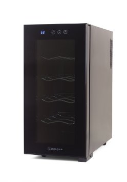 Westinghouse WWT100TB Thermal Electric 10 Bottle Wine Cellar with Touch Panel Adjustable Thermostat and Digital Read Out, Black