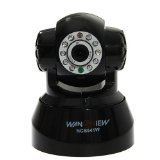 Wansview Wireless IP PanTilt Night Vision Internet Surveillance Camera Built-in Microphone With Phone remote monitoring supportBlack