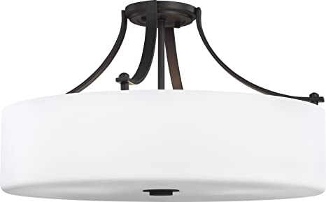 Sea Gull Lighting SF254ORB Sunset Drive Large Four Light Semi-Flush, Oil Rubbed Bronze