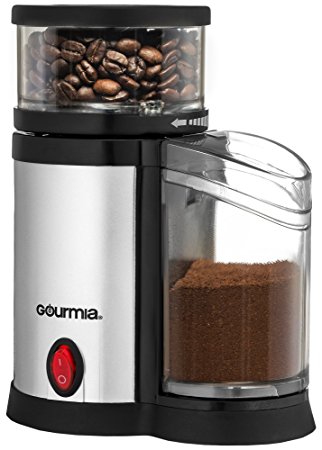 Gourmia GCG165 Compact Electric Burr Coffee Grinder - Adjustable Fine To Coarse Grind Size