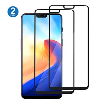 Kupton [2 Pack] OnePlus 6 Screen Protector, HD Anti-Bubble Film, 9H Hardness, Scratch Free Tempered Glass Screen Protector for Oneplus 6