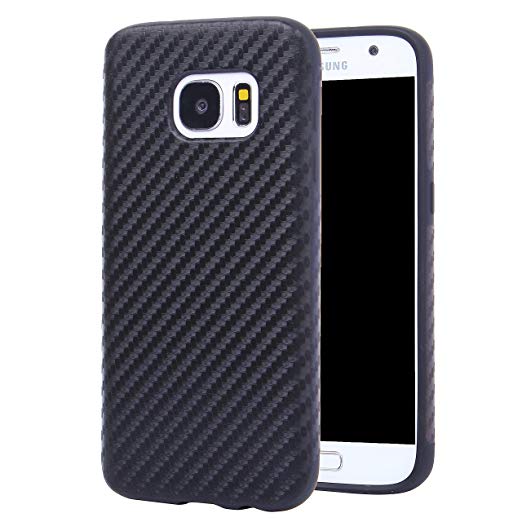 Galaxy S7 Case Carbon Fiber Pattern Style Phone Case Protective Soft TPU Cover Shock Absorbing for Samsung Galaxy S7 Case