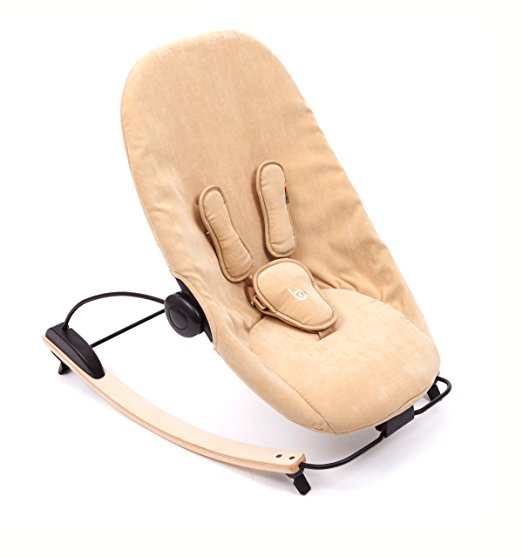 Bloom Coco Go 3-in-1 Baby Lounger Frame with Seat Pad, Natural/Sandstone