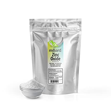 Milliard Zinc Oxide Powder 2 pound Non-nano, Uncoated Great For DIY Sunscreen and suntan Lotion USP Grade - 2 Pound Bulk