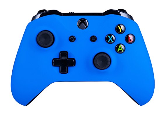 Xbox One S Wireless Controller for Microsoft Xbox One - Soft Touch Blue X1 - Added Grip for Long Gaming Sessions - Multiple Colors Available