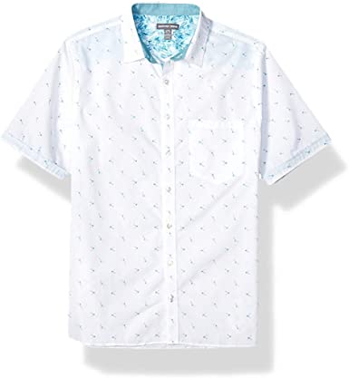 Geoffrey Beene Men's Big and Tall Easy Care Short Sleeve Button Down Shirt