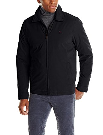 Tommy Hilfiger Men's Micro-Twill Open-Bottom Zip-Front Jacket