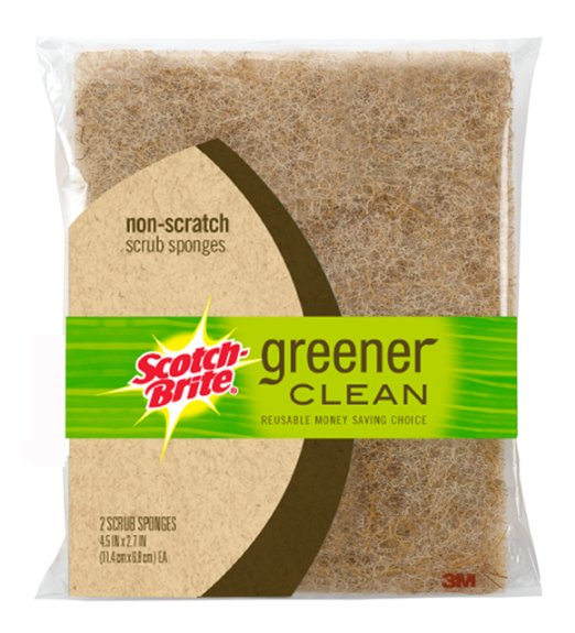 Scotch-Brite Greener Clean Non-Scratch Scrub Sponge, 2-pack