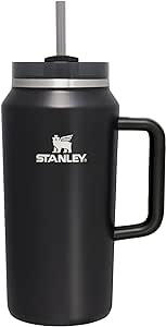 Stanley Quencher H2.0 FlowState Stainless Steel Vacuum Insulated Tumbler with Lid and Straw for Water, Iced Tea or Coffee, Smoothie and More, Black Glow, 64 OZ / 1.90 L