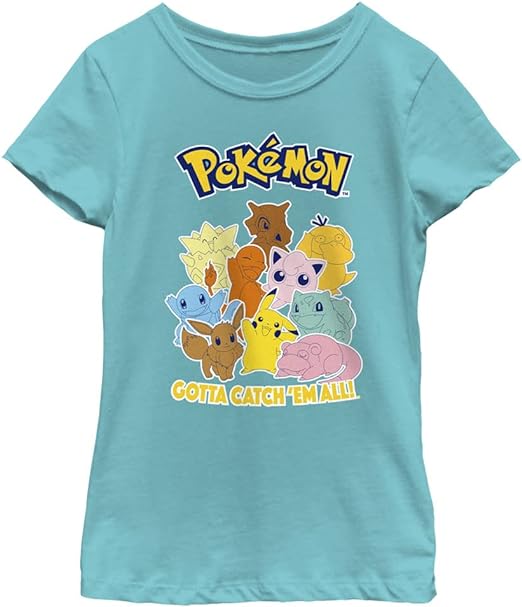 Pokemon Poke Mang Girls Short Sleeve Tee Shirt