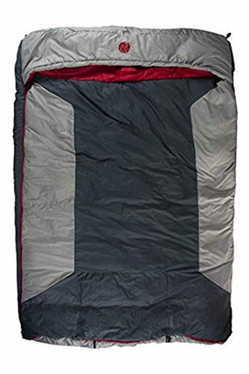 OmniCore Designs Multi Down Hooded Rectangular Cold Weather Sleeping Bag, Temp: (-10F to 30F) Sizes: (Reg, Tall & Double Wide) Accessories: 4pt. Compression Stuff Sack and 110L Mesh Storage Sack