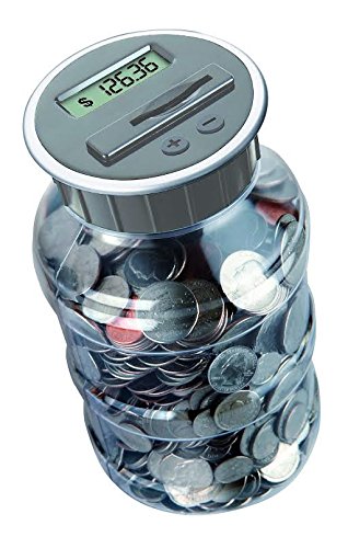 Digital Energy Coin Bank Savings Jar - Digital Coin Counter for all U.S. Coins including Dollars and Half Dollars