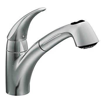 Moen 7560C Extensa One-Handle Low Arc Pullout Kitchen Faucet, Chrome