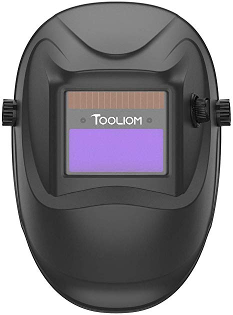 Tooliom Auto Darkening Welding Helmet, True Color 1/1/1/2, Battery Powered Welding Mask with Adjustable Shade Range 4/9-13 for Grinding/Arc Mig TIG Welding