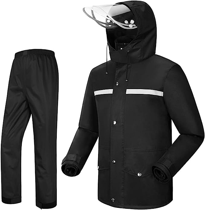 iCreek Rain Suit Jacket & Trouser Suit Raincoat for Men & Women Outdoor All-Sport Waterproof Breathable Anti-storm