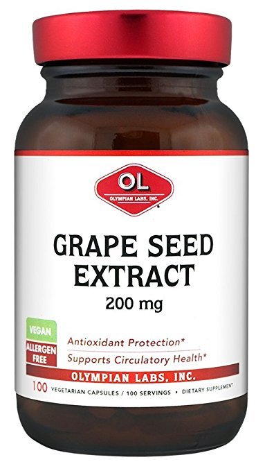 Olympian Labs Grape Seed Extract Grape Seed Extract 200 mg, 100 Capsules