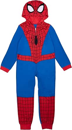 Marvel Spiderman One-Piece Hooded Union Suit Onesie Blanket Sleeper