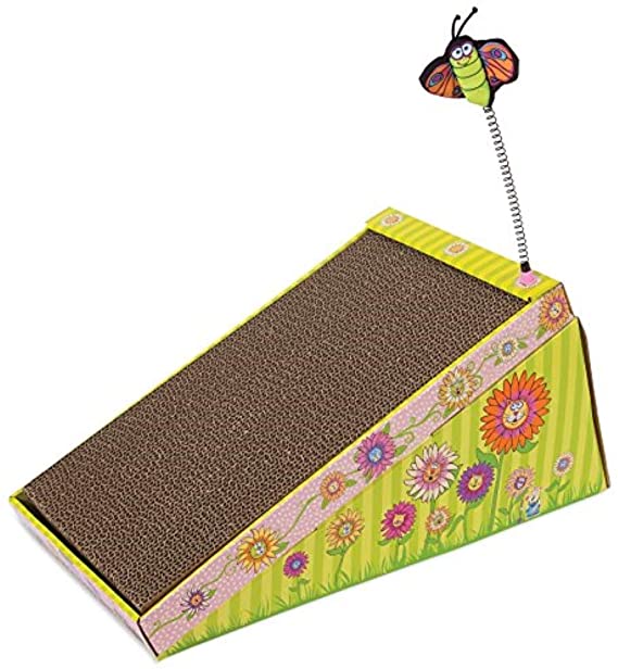 FATCAT Big Mama's Scratch 'n Play Ramp Reversible Cardboard Toy and Catnip Included