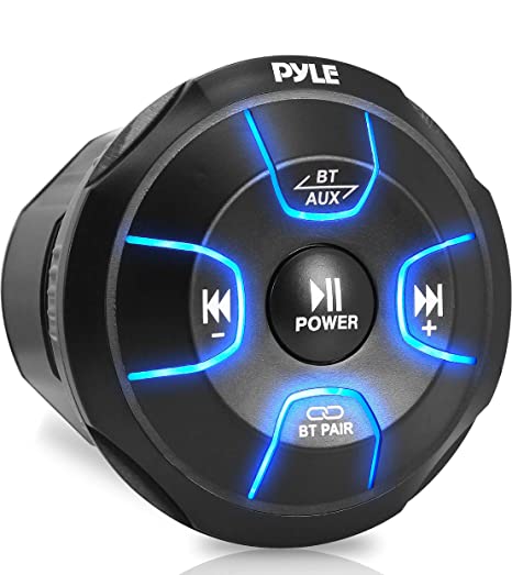 Pyle Amplified Wireless BT Audio Controller - Waterproof-Rated Marine Receiver Remote Control for Car, Truck, Boat, 4x4, PowerSport Vehicles (800 Watt) (PLMRBT19)