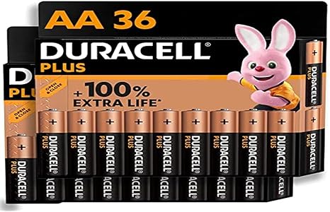 Duracell New Plus AA Alkaline Batteries [Pack of 36], 1,5V LR6 MN1500 [Amazon Exclusive]