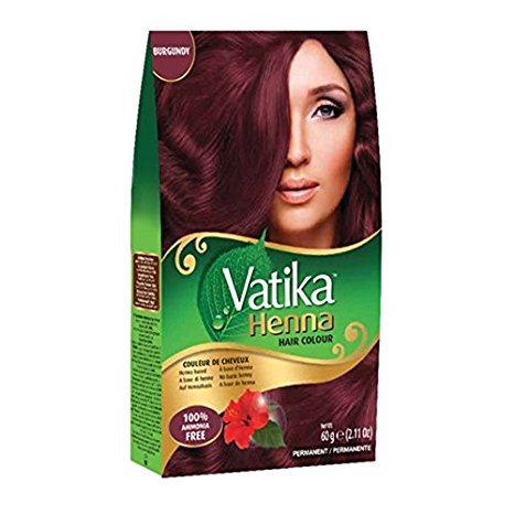 Vatika Henna Burgundy Hair Color Ammonia Free (60 g / 2.11 oz)