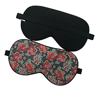 Maxfeel Feel 100% Pure Silk Eye Mask Sleep Eye Mask Eye Cover Eyeshade Sleeping Eye Mask Floral Colors (#34)