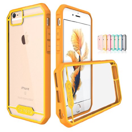 iPhone 6S Case TOTU Ultra SlimCrystal Clear Crystal BumperShock Protection Lightweight Protective CoverMinimalisticSlim Fit - For Apple iPhone 6 and iPhone 6S 47 Devices -  OrangeYellow