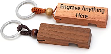 Personalized Phone Stand Wood Engraved Keychain, Engrave With Free Inscription