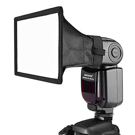 Neewer Pro (Pro Version of Neewer Product) 8"×12" (20cmX30cm) Universal Collapsible Square Studio Softbox Flash Diffuser for On Camera or Off Camera Flash Gun, for for Canon 430EX II, 580EX II, 600EX-RT, Nikon SB600 SB800 SB900,SB910, Neewer TT520, TT560, TT680, TT850, TT860, Youngnuo YN560, YN565, YN568, Vivita Flash, Sunpack, Sunpak, Nissin, Sigma, Sony, Pentax, Olympus, Panasonic Lumix Flashes with a Carrying Case