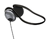 Maxell NB-201 Stereo Line Neckband Headphones - Silver 190316