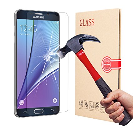 BACAMA Tempered Glass Screen Protector for Samsung Galaxy Note 5 Anti-fingerprint, Protect Your Screen from Scratches and Drops - 99.99% HD Clarity and Accuracy