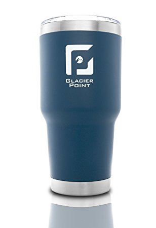 Glacier Point 30oz Vacuum Insulated Stainless Steel Tumbler, Double Walled Construction, Zero Condensation! (Blue)