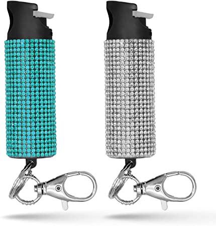 Guard Dog Security Bling-it-On Cute Pepper Spray for Women – Fashionable Key Holder - 16’ (5m) Accurate Spray Range - Self-Defense Accessory Designed for Women